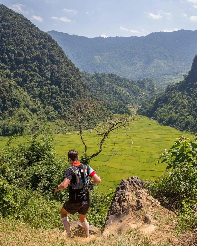 Trail runners on an outdoor route